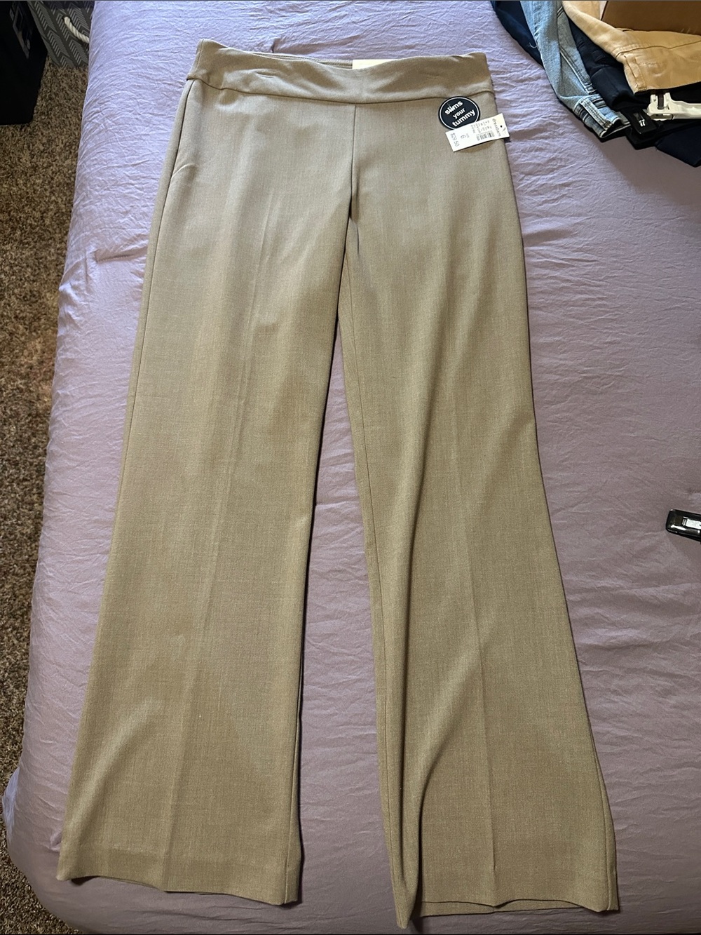 Stretch atrouser Pull-On Pants — Taupe